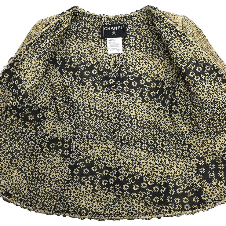 Chanel Collarless Jacket Beige 03P #36 187062