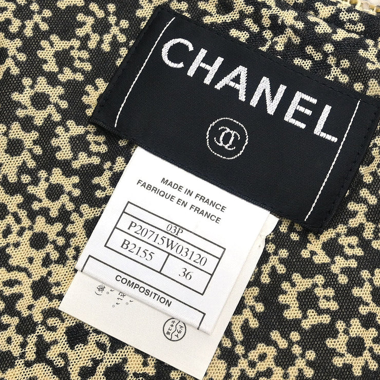 Chanel Collarless Jacket Beige 03P #36 187062