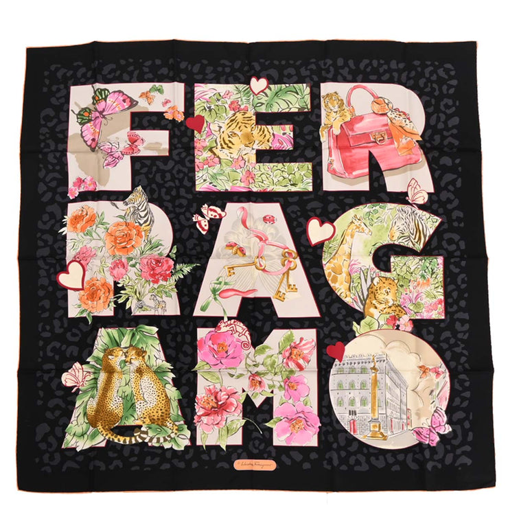 Salvatore Ferragamo Black Scarf Small Good 187063