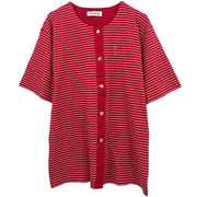 Yves Saint Laurent Short Sleeve Top Red N-18 #M 187064