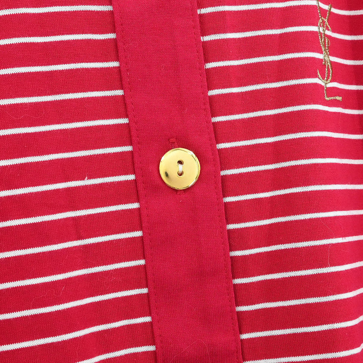 Yves Saint Laurent Short Sleeve Top Red N-18 #M 187064