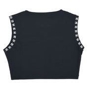 Chanel Cropped Tank Top Black 97C #38 187068