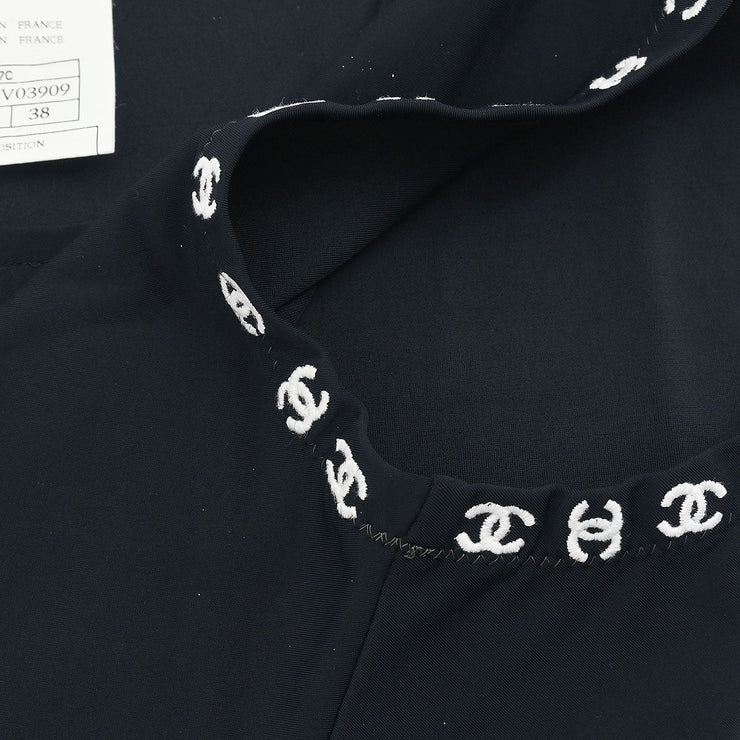 Chanel Cropped Tank Top Black 97C #38 187068