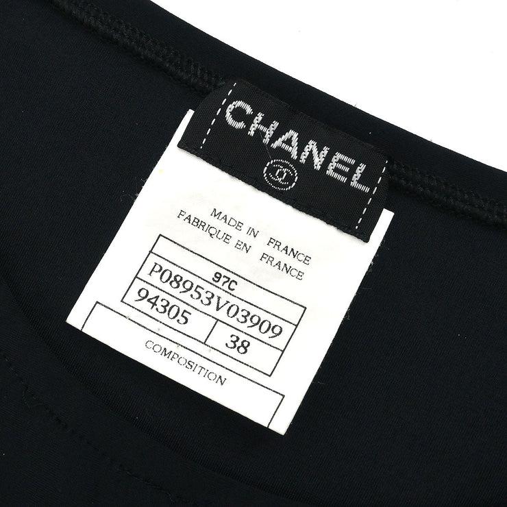 Chanel Cropped Tank Top Black 97C #38 187068