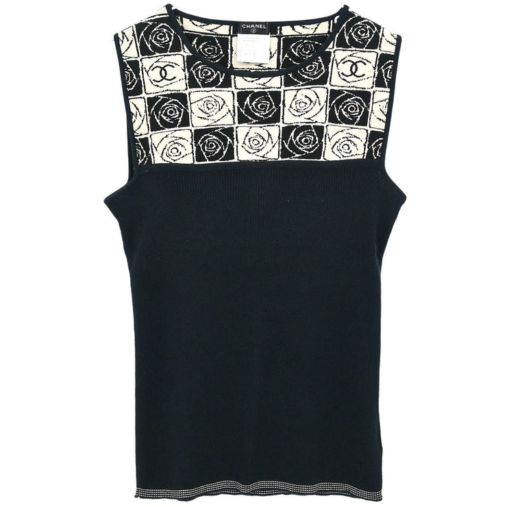 Chanel Sleeveless Tank Top Black 04P #38 187069