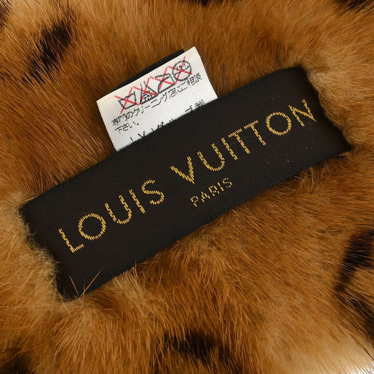 Louis Vuitton * Mink Echarpe Shawl Stole M72245 Small Good 187076