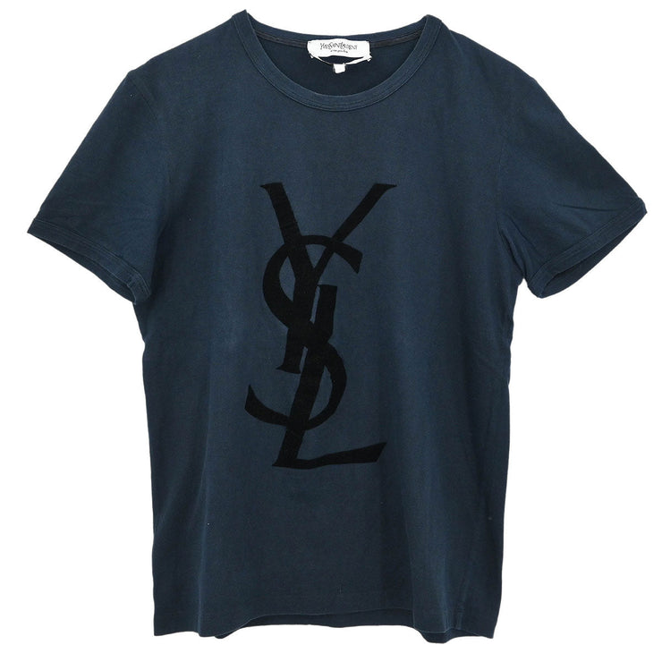 Yves Saint Laurent T-shirt Top Black 118028-X3050 #S 187078