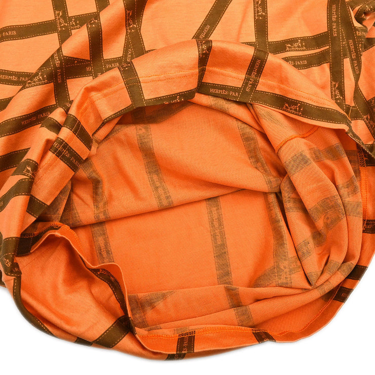 Hermes Long Sleeve T-shirt Top Orange #M 187080