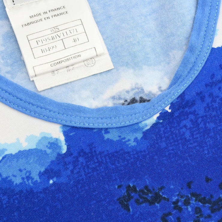 Chanel Surf Line Sleeveless Tank Top Blue 02S #40 187082