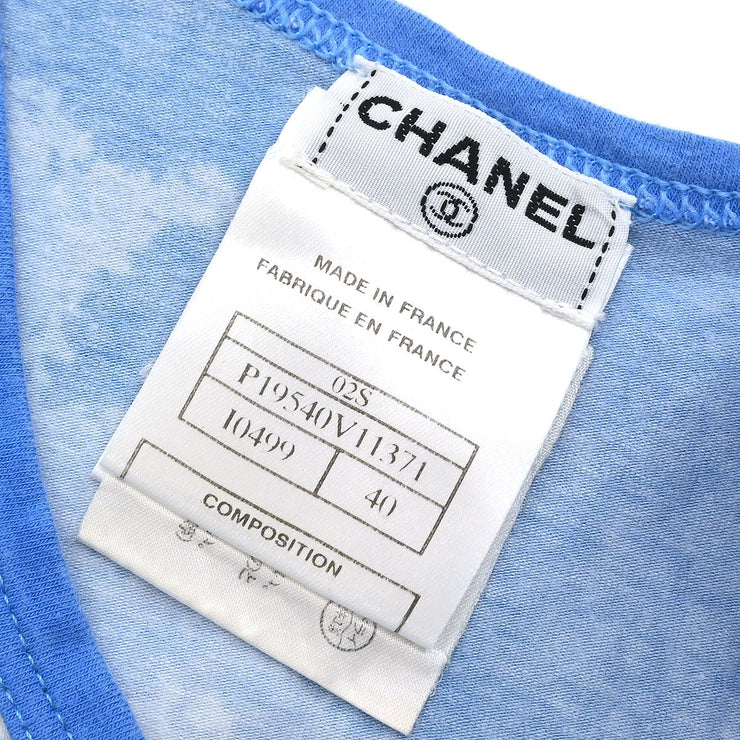Chanel Surf Line Sleeveless Tank Top Blue 02S #40 187082