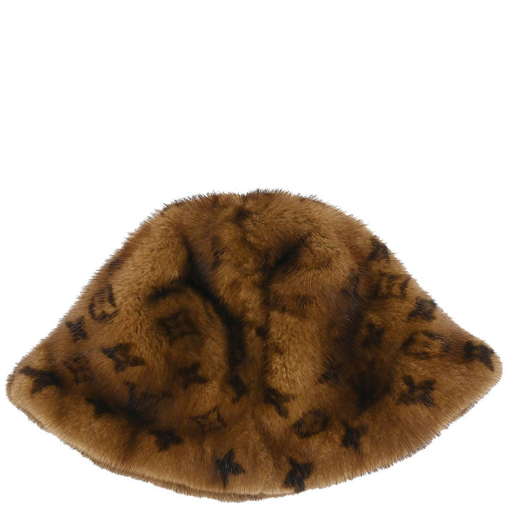 Louis Vuitton * Monogram Mink Vison Hat M74219 #S Small Good 187085