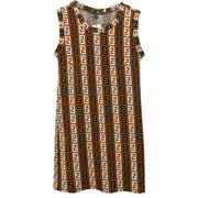 Fendi Sleeveless Dress Brown D-OS-9300DW NO.272093VG #42 187090