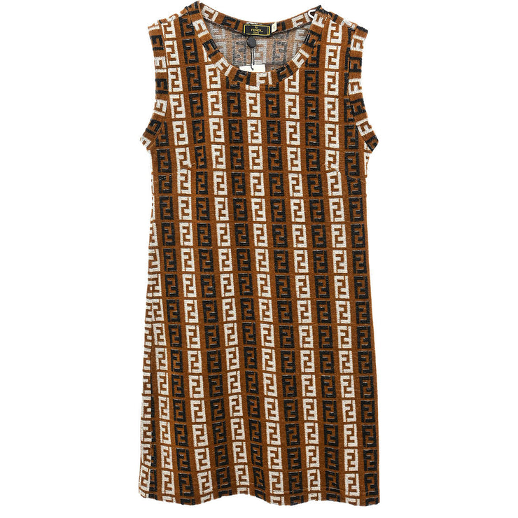 Fendi Sleeveless Dress Brown D-OS-9300DW NO.272093VG #42 187090