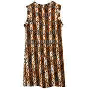 Fendi Sleeveless Dress Brown D-OS-9300DW NO.272093VG #42 187090