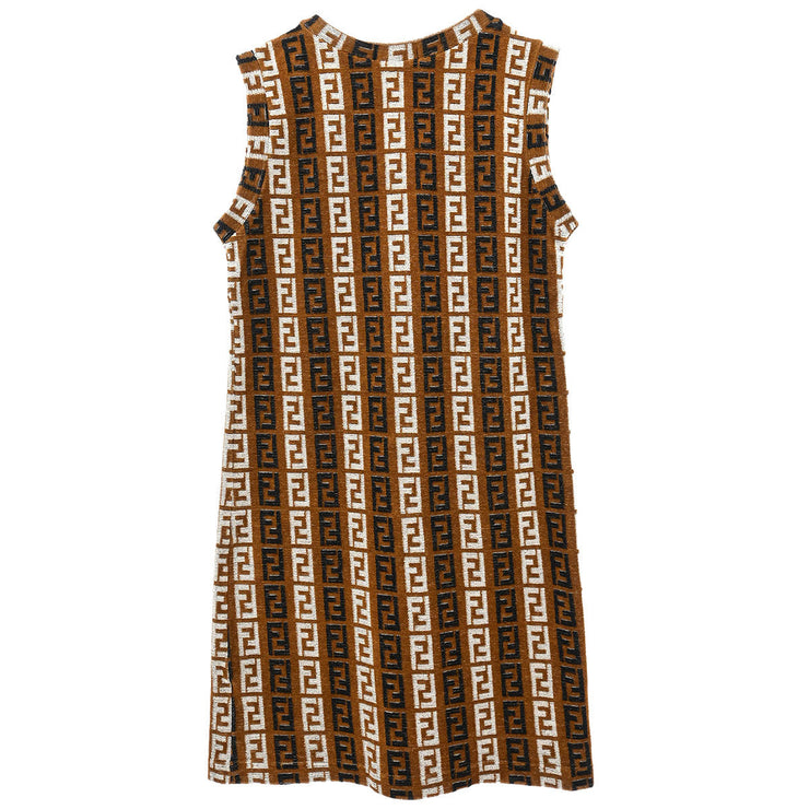 Fendi Sleeveless Dress Brown D-OS-9300DW NO.272093VG #42 187090