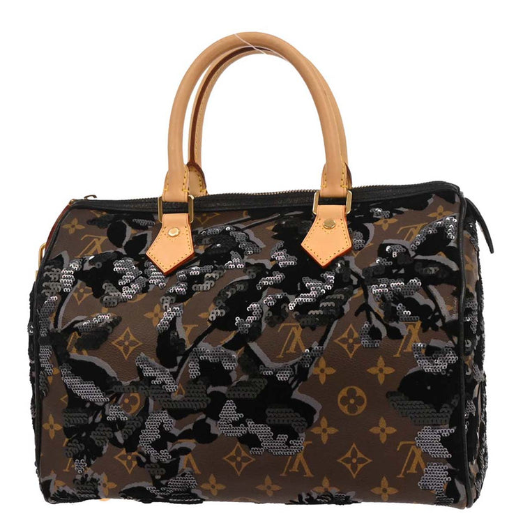 Louis Vuitton Monogram Fleur de Jais Speedy 30 Handbag M40436 TR3140 187095