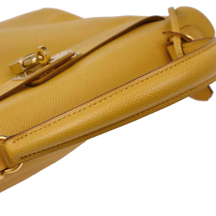 Hermes Jaune Courchevel Kelly 32 Retourne 2way Handbag  Square: D 23.S 187096