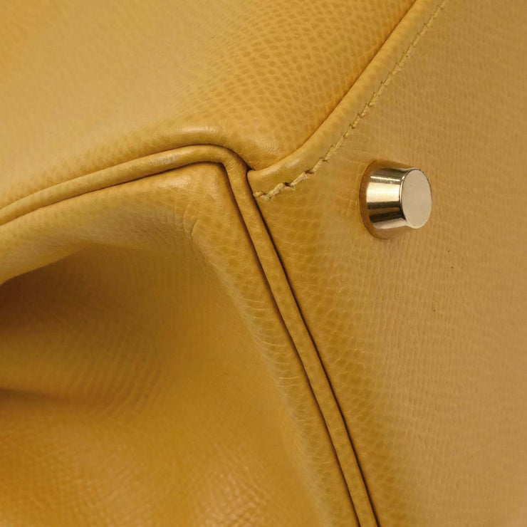 Hermes Jaune Courchevel Kelly 32 Retourne 2way Handbag  Square: D 23.S 187096