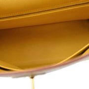 Hermes Jaune Courchevel Kelly 32 Retourne 2way Handbag  Square: D 23.S 187096
