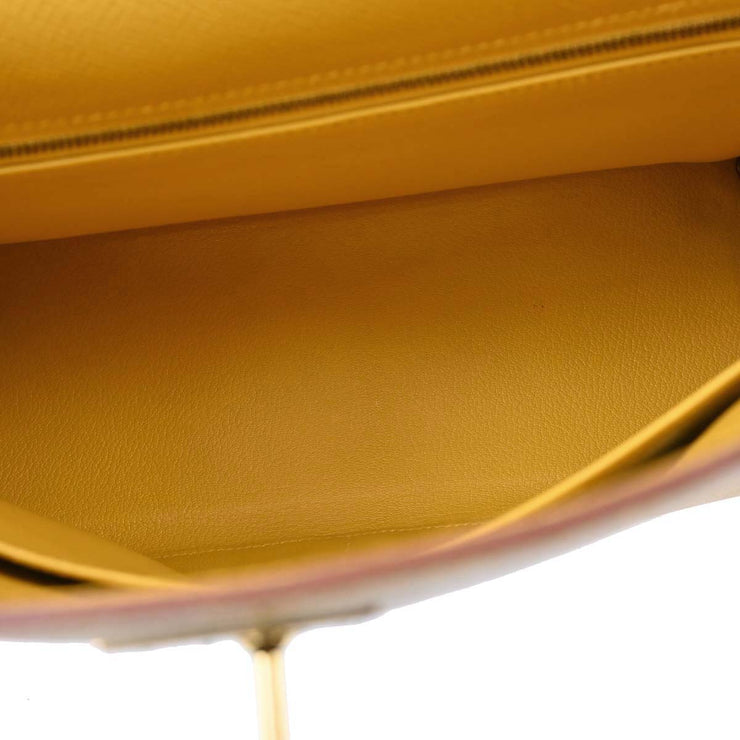 Hermes Jaune Courchevel Kelly 32 Retourne 2way Handbag  Square: D 23.S 187096