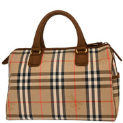 Burberrys Beige Brown House Check Duffle Handbag 187101