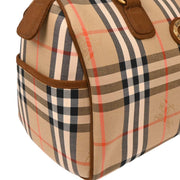 Burberrys Beige Brown House Check Duffle Handbag 187101