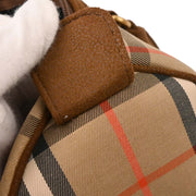 Burberrys Beige Brown House Check Duffle Handbag 187101
