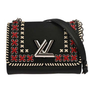 Louis Vuitton Black Epi Twist MM Shoulder Bag M42778 FL2186 187103