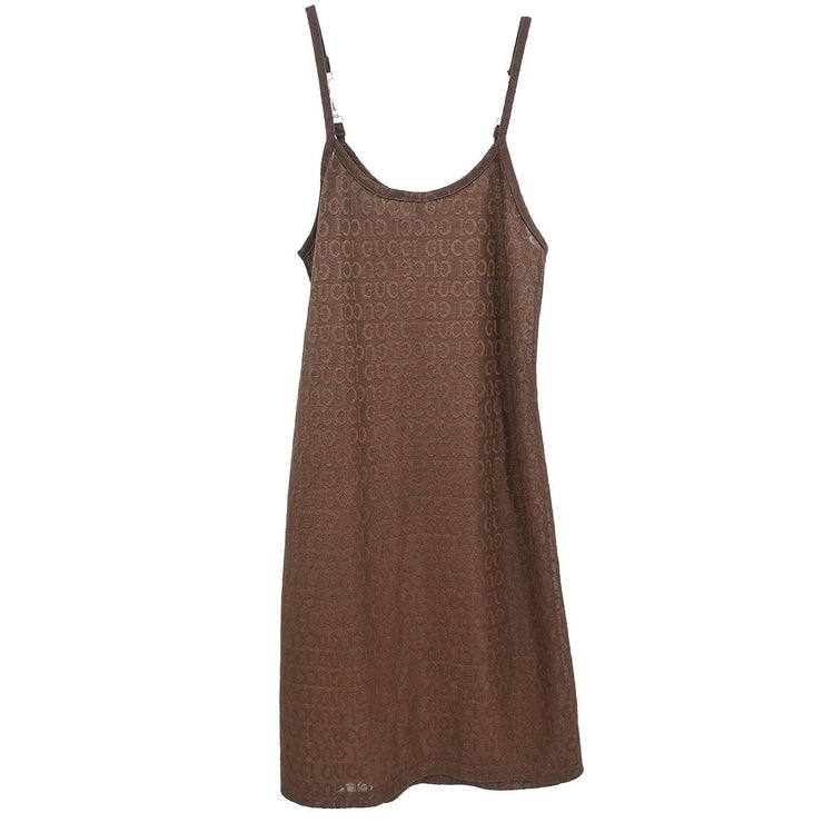 Gucci Camisole Dress Brown n.883 del26-11-1973 #38 191941