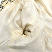 Chanel Single Breasted Jacket Off-white 95P #42 192263