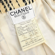 Chanel Single Breasted Jacket Off-white 95P #42 192263