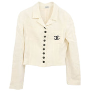 Chanel Single Breasted Jacket White 192700