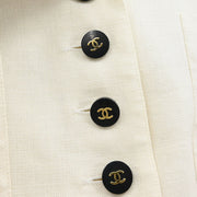 Chanel Single Breasted Jacket White 192700