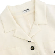 Chanel Single Breasted Jacket White 192700