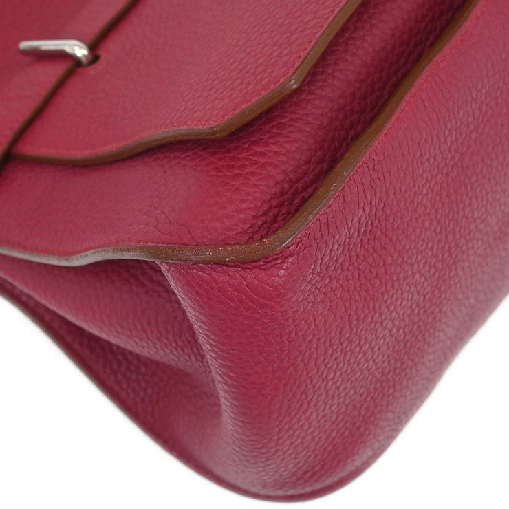 Hermes Ruby Taurillon Clemence Jypsiere 31 Shoulder Bag  Square:R B103 194307