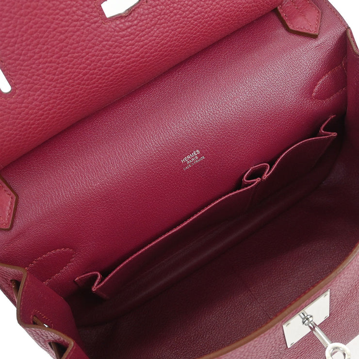 Hermes Ruby Taurillon Clemence Jypsiere 31 Shoulder Bag  Square:R B103 194307