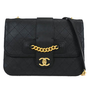 Chanel Black Calfskin Shoulder Bag 194309