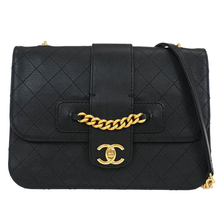 Chanel Black Calfskin Shoulder Bag 194309