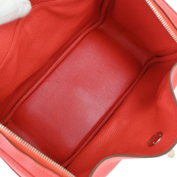 Hermes Bougainvillier Taurillon Clemence Lindy 30 Shoulder Bag R NNO12DS 194339