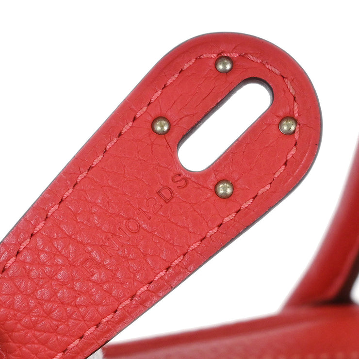 Hermes Bougainvillier Taurillon Clemence Lindy 30 Shoulder Bag R NNO12DS 194339