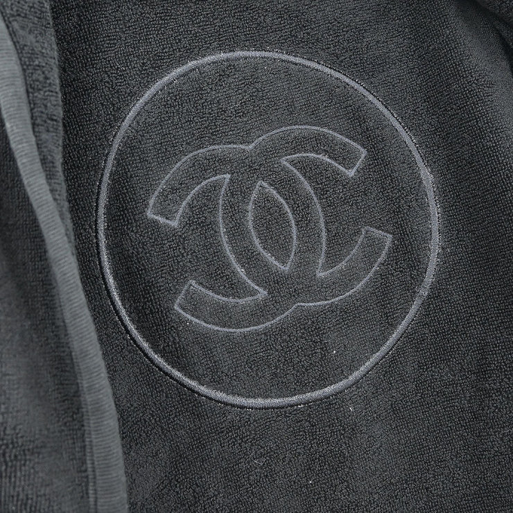 Chanel Belted Bathrobe Style Coat Gown Black 09C #2 195384