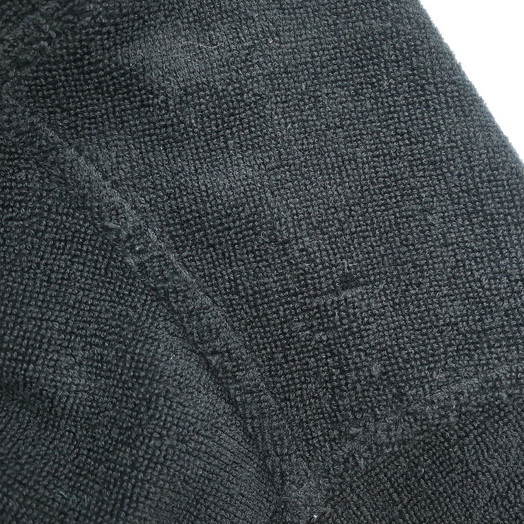 Chanel Belted Bathrobe Style Coat Gown Black 09C #2 195384