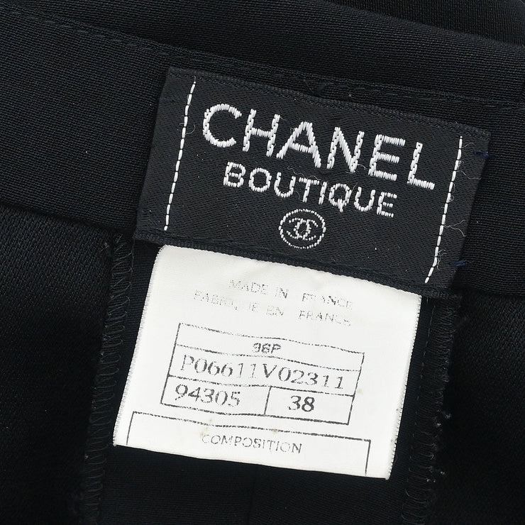 Chanel Long Pants Black 96P #38 195397