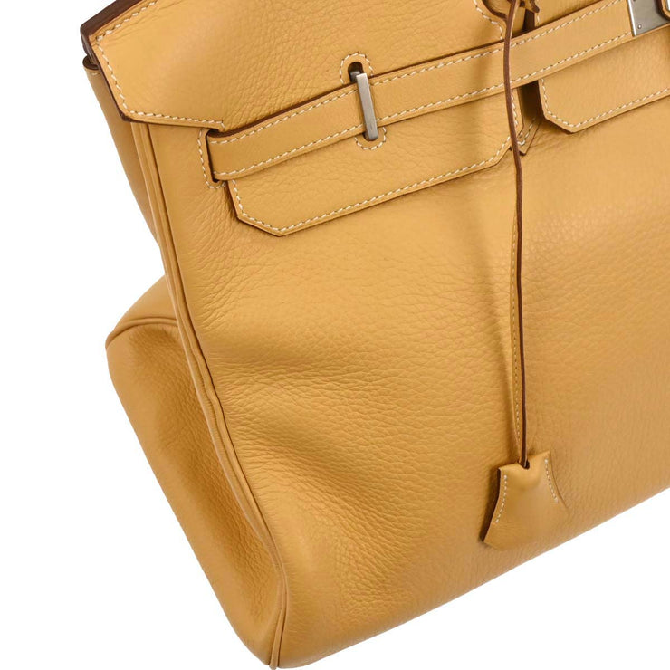 Hermes Natural Sable Taurillon Clemence Birkin 45 Handbag  D 5 .34 26 195547