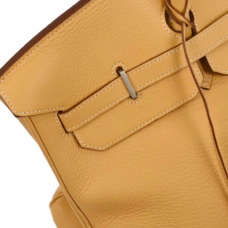 Hermes Natural Sable Taurillon Clemence Birkin 45 Handbag  D 5 .34 26 195547