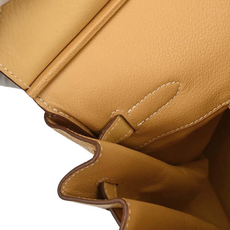 Hermes Natural Sable Taurillon Clemence Birkin 45 Handbag  D 5 .34 26 195547
