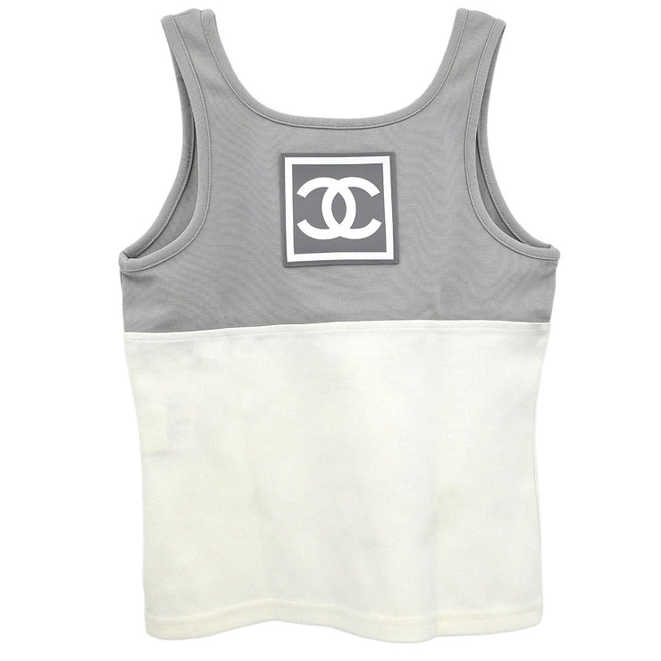 Chanel Sport Line Sleeveless Tank Top Gray 01P #40 195673