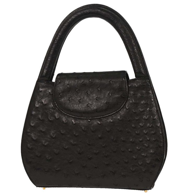 Cartier Black Ostrich Panthere Handbag AUTRUCHE VERITABLE 195786