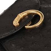 Cartier Black Ostrich Panthere Handbag AUTRUCHE VERITABLE 195786