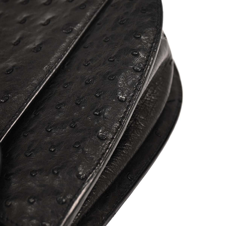 Cartier Black Ostrich Panthere Handbag AUTRUCHE VERITABLE 195786